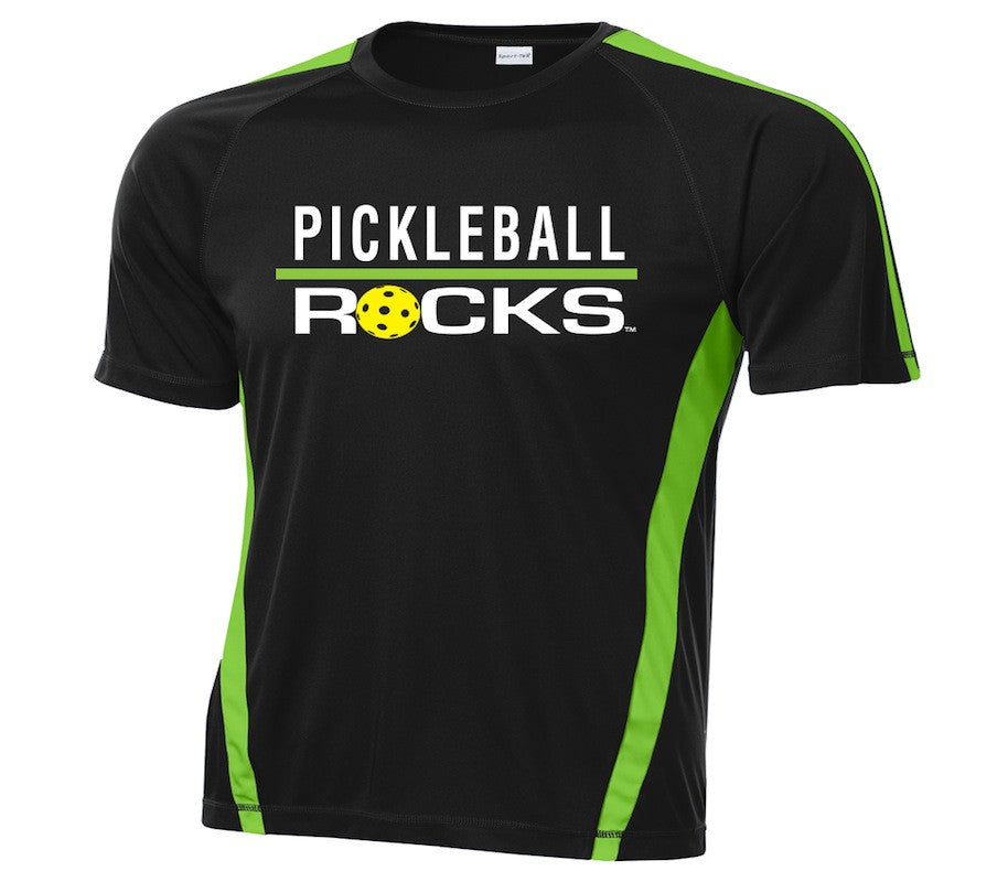 Pickleball Rocks Long Sleeve Dri Fit Tshirt - Youth White