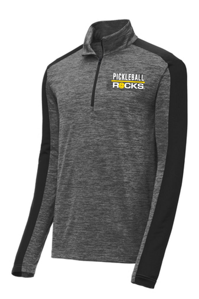 Pickleball Rocks Long Sleeve Dri Fit Tshirt - Youth White