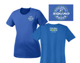 Pickleball Rocks SQUAD 380 Bright Blue Laides Dri Fit Tshirt