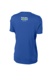 Pickleball Rocks SQUAD 380 Bright Blue Laides Dri Fit Tshirt