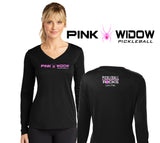 Pink Widow Black V Long Sleeve Shirt