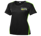 Ladies Black Dri Fit With Lime Green Trim
