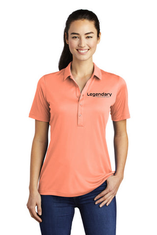 Legendary Womens UV Protected Polo Shirt - Soft Coral