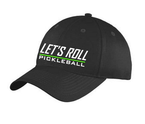 Let's Roll Pickleball Black Unstructured Hat