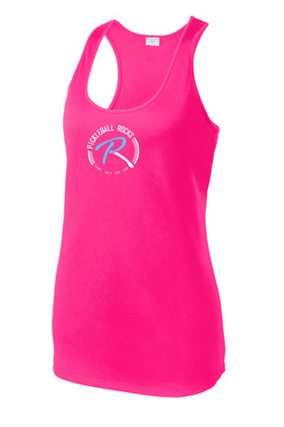 Ladies Neon Pink Dri Fit Racer Back Come Join The Fun Tank