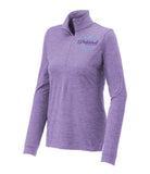 1/4 Zip Quarter Zip Ladies 711 Hyacinth Dri Fit Long Sleeve Shirt