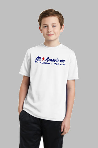 All American Pickleball Player - Youth White