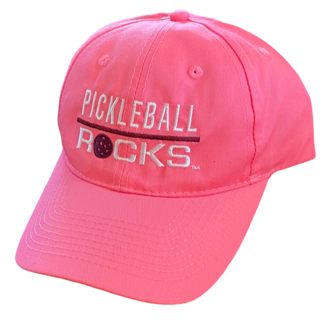 Pink Sangria Pickleball Rocks Unstructured Hat