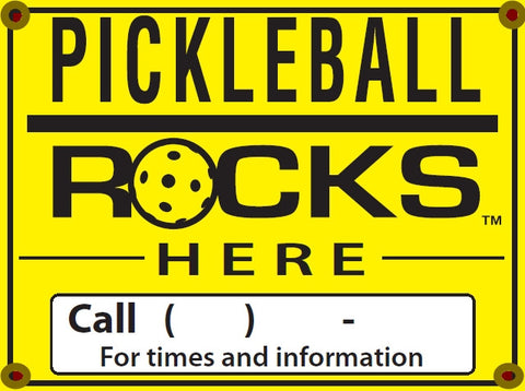 Pickleball Courts Contact Sign