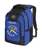 Pickleball Rocks Mid Size Paddle / Equipment Bag / Backpack - True Blue