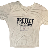 Protect This Court - White Dri Fit Short Sleeve Shirt