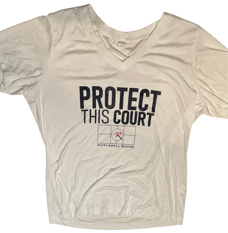 Protect This Court - White Dri Fit Short Sleeve Shirt