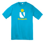 Unstoppable Pickleball Juniors - Unisex Atomic Blue Tshirt w/White and Yellow U Logo