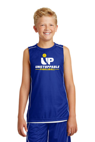 Unstoppable Pickleball Juniors - Blue and White Reversible Sleeveless Tshirt